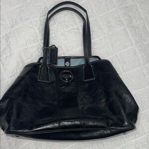 Coach Black Leather Shoulder Bag